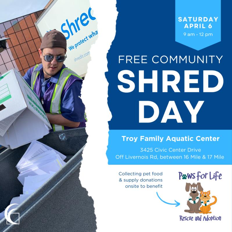 Cornerstone Community Financial’s FREE Shred Day